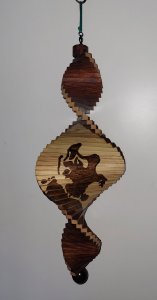 Windspiel aus Holz - Windspirale - Holzspirale, Insel Rügen, Länge 60 cm