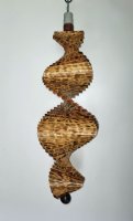 Windspiel aus Holz - Windspirale - Holzspirale, Länge 70 cm - Geflammt