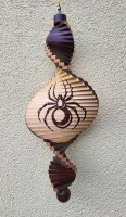 Wind Spinning Wood Spiral, Length 60 cm, Butterfly, Spider